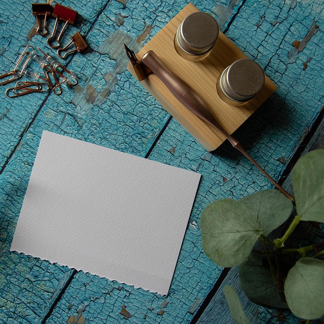 calligraphy copperplate nib ink paper desk